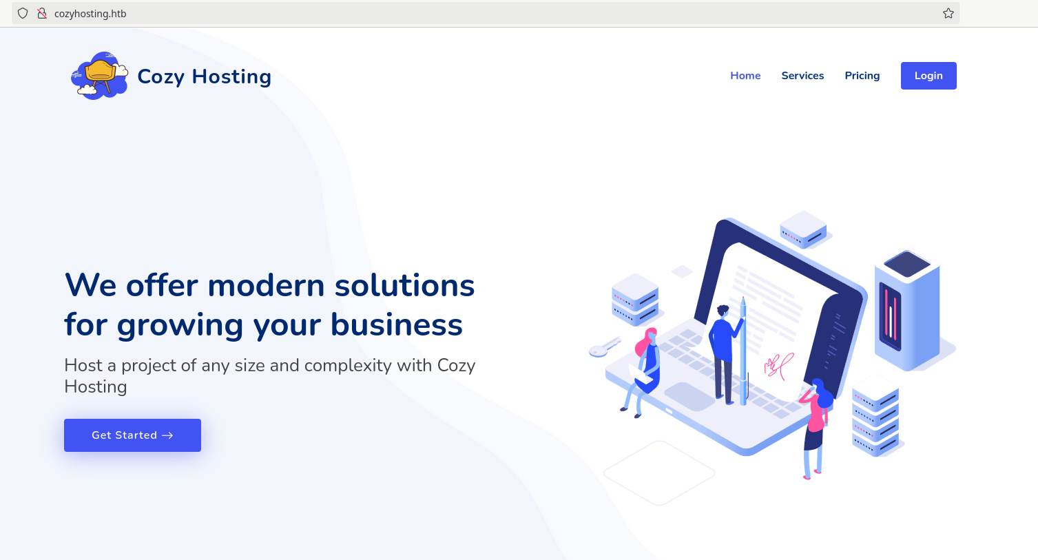CozyHosting website