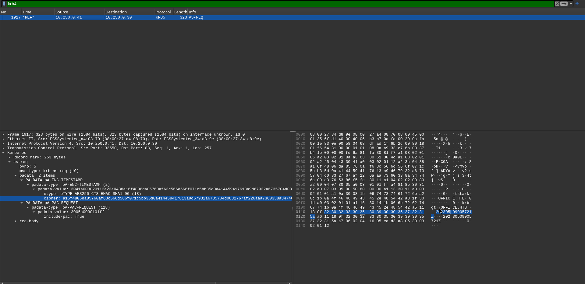 Wireshark KBR